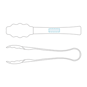 Serving Tweezers with Corrugated Polycarbonate Paddles